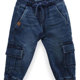 US Polo Assn Cotton KnitAnkle Length Washed Jeans Solid Colour - Medium Blue-image-21