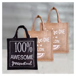 Kuber Industries Lunch Bag  Jute Carry Bag  Lunch Handbag  Lunch Bags for office  Reusable Lunch Bag with Handle  Tiffin Carry Hand Bag  Small  Pack of 3  Multi-53