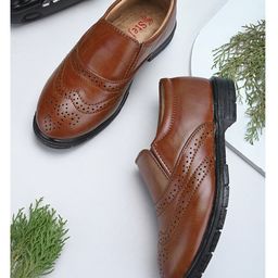 Stefens Self Designed Slip On  Shoes - Tan Brown-18
