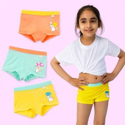 SuperBottoms  Pack Of 3 Bamboo Rabbit Printed  Super Soft Panties - Blue Orange Yellow-image-93
