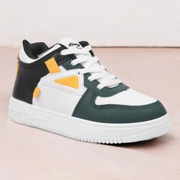 Lil Lollipop Colour Block With Lace Tie Up Shoes - Green-image-94