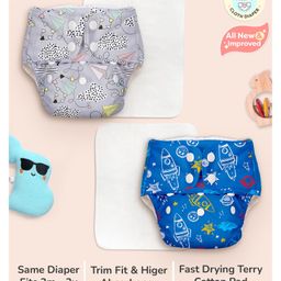 SuperBottoms BASIC Pack of 2 Reusable Cloth Diapers for Babies (3M-3Y) | Adjustable & Washable | Rash Free Diaper-27