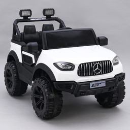 fab n funky Battery Operated Ride On Jeep With Music Light and Remote Control -White image 2