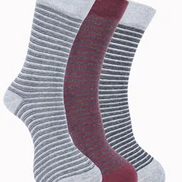 Force NXT Men Pack Of 3 Striped Ankle-Length Socks-image-74