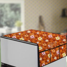 The Furnishing Tree Orange Printed Refrigerator Cover-image-38