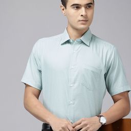 Van Heusen Pure Cotton Custom Fit Checked Formal Shirt-picture-31