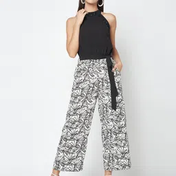 SQew Round Neck Printed Basic Jumpsuit-picture-16
