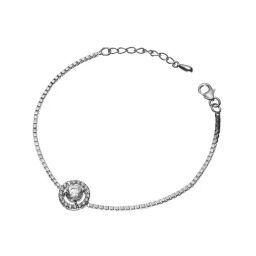Clara 92.5 Sterling Silver Swarovski Zirconia Bracelet-image-39