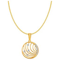 P.C. Chandra Jewellers 14 kt Gold & Diamond Pendant without Chain-image-45