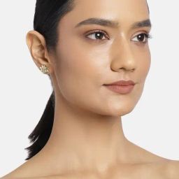 Estele Gold-Plated Flower Stud Combo Earrings for Women - Pack of 3-image-36