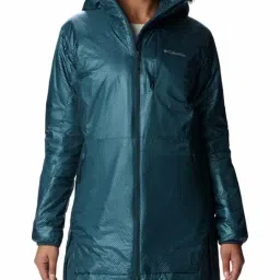 Columbia Blue Hooded Casual Jacket-image-42