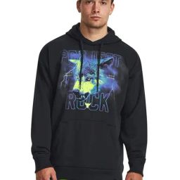 Under Armour Black Cotton Loose Fit Printed Hooded Sweatshirt-image-95