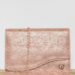 Caprese Merle Blush Faux Leather Textured Clutch-34