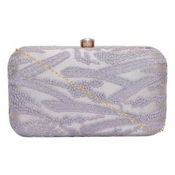Horra Purple Embroidered Clutch-image-87
