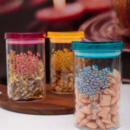 Goodhomes Transparent Glass Storage Jars (1000 ml) - Set of 3-image-24