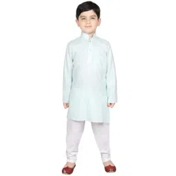 SG Yuvraj Kids Blue & White Solid Kurta with Pyjama-image-29