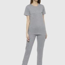 Vimal Jonney Grey Regular Fit Pajama Set-image-9