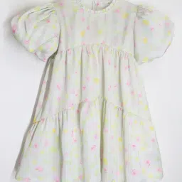 Cherry Crumble By Nitt Hyman Kids White Floral Print Dress-image-2