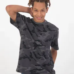 American Eagle Outfitters Grey Cotton Regular Fit Camouflage T-Shirt-picture-14