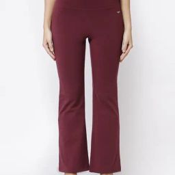 Red Tape Maroon High Rise Yoga Pants-image-18