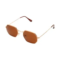 Roadies Dark Brown Hexagon Unisex Sunglasses-picture-12
