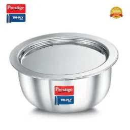 Prestige Silver Tri-Ply 22 cm Induction Compatible Tope With Lid (3.9 L) - Set of 1-44