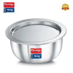 Prestige Silver Tri-Ply 14 cm Induction Compatible Tope With Lid (1 L) - Set of 1-7