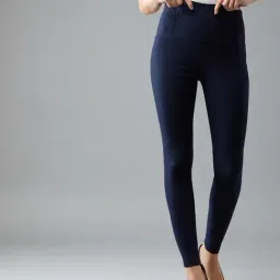 DOLCE CRUDO Navy Skinny Fit Jeggings-image-44