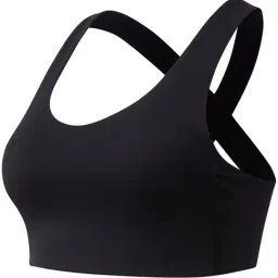 New Balance Black Round Neck Sports Bra-image-92