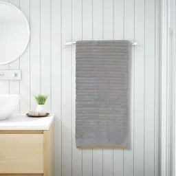 Spaces Exotica Striped Silver 575 GSM Cotton Bath Towel-image-74