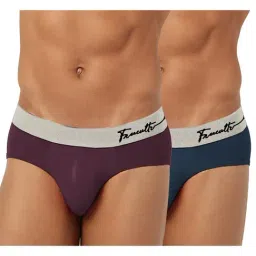 Freecultr Wine & Blue Comfort Fit Briefs - Pack of 2-11