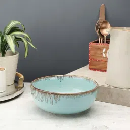 VarEesha Tranquil Sage Green Ceramic Serving Bowl (1.2 L)-24