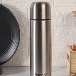 Femora Bullet Thermosteel Silver Stainless Steel Hot and Cold Water Bottle (0.5L)-image-38
