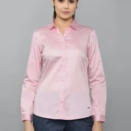 Allen Solly Pink Cotton Regular Fit Shirt-image-25