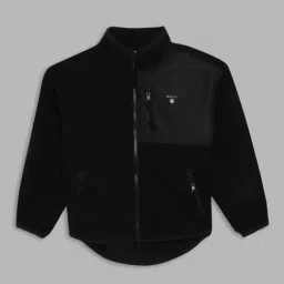 GANT Black Color Block Full Sleeves Jacket-image-2