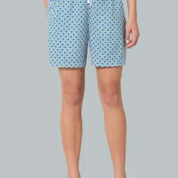Van Heusen Blue Printed Shorts-image-69