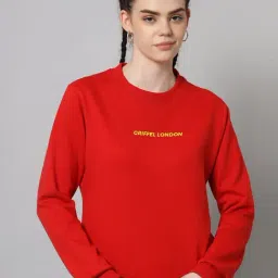 GRIFFEL Red Printed Sweatshirt-10