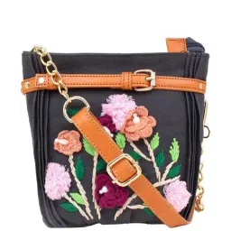 Spice Art Grey Embroidered Medium Sling Handbag-33