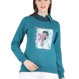 Monte Carlo Teal Printed Sweatshirt-image-99