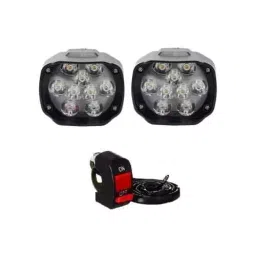 RA Accessories 2Pc 9 LED 15W Universal Bike Car Fog Bar Light & On/Off Switch Set-22