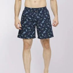 Frenchie Navy Blue Cotton Relaxed Fit Printed Boxers-image-56