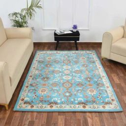 Presto Blue & Beige Polyester Traditional Carpet-picture-11