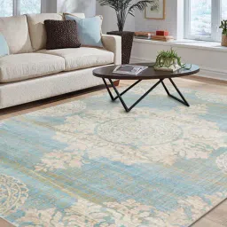 Ddecor Rugs Blue Polypropylene Small print Rugs-picture-28
