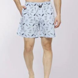 Frenchie Sky Blue Cotton Relaxed Fit Printed Boxers-image-55