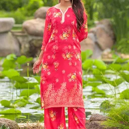 all about you Women Floral Printed Kurta with Trousers-image-30