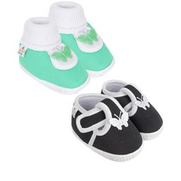 NESKA MODA Unisex Kids 2 Pair Cotton Booties-picture-43