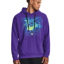 Under Armour Purple Cotton Loose Fit Printed Hooded Sweatshirt-picture-21