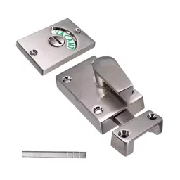 DiSS TASA-Bathroom Indicator Bolt SS Finish Zinc Indicator Vacant Latch Standard Size Silver-image-13