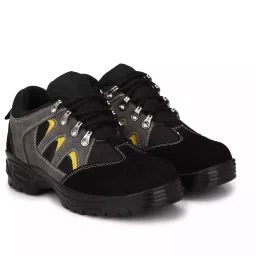 Graphene Steel Toe Safety Shoes Low Ankle PU Sole Grey Suede Leather Size UK 6, R 503-image-95