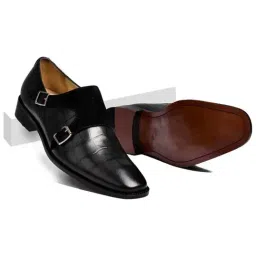 Luxoro Formello Men's NATHAN ROY Black Monk Shoes-image-45